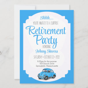 Shh Surprise Pension Party bjudande in Kort