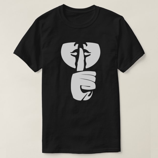 SHH T-tröjasvart Tee (Design framsida)
