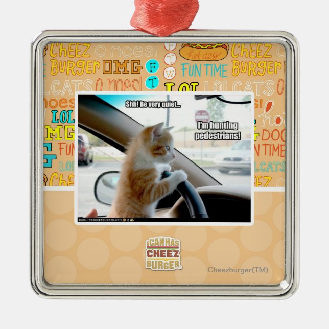 Shh! Var mycket tyst Julgransprydnad Metall (Framsidan)