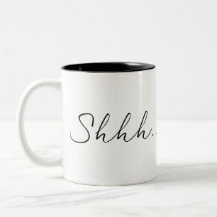 Shhh är detta inte kaffe Två-Tonad mugg
