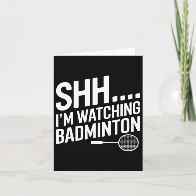 Shhh Im tittar på Badmintonväxeln för Badminton Fl Kort (Framsida)