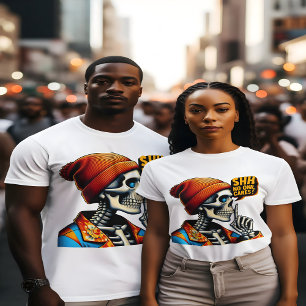 SHHH.. Ingen bär Skeleton Rebellious Message T Shirt