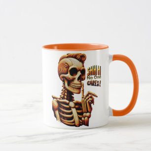 SHHH.. Ingen bär tyst Skeleton Mugg