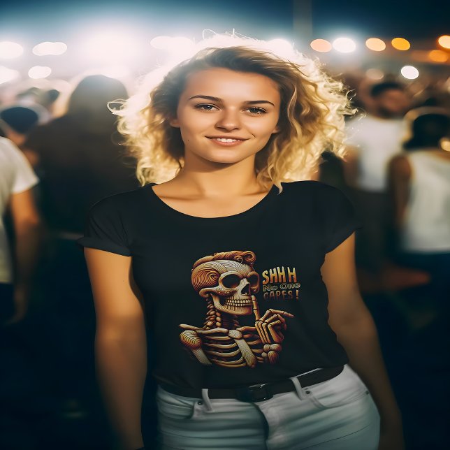 SHHH.. Ingen bär tyst Skeleton T Shirt (Skapare uppladdad)