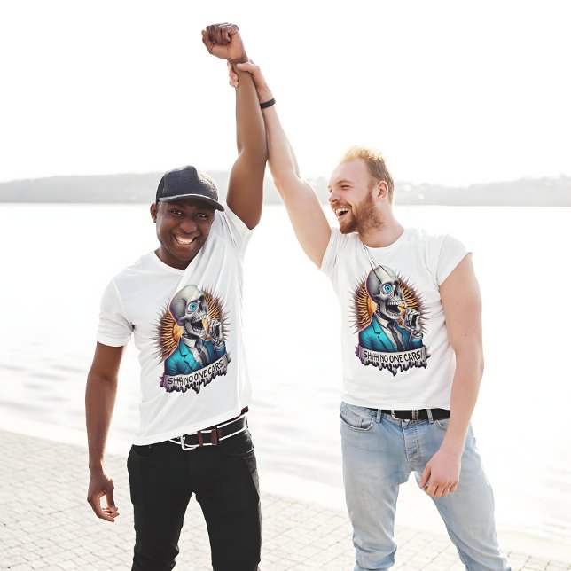 SHHH.. Ingen bryr sig om Dapper Skeletons T Shirt (Skapare uppladdad)