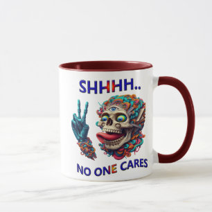 SHHH.. Ingen gör en ccentric Skull-minskning Mugg