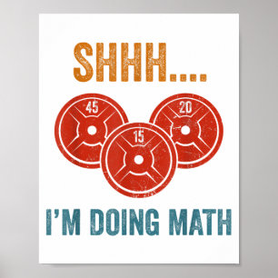 Shhh jag gör matviktsliftande Gymer Gym Dea Poster