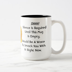 SHHH! Mugg-Grumpy kaffe Två-Tonad Mugg