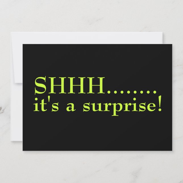 Shhh Surprise 60:e Födelsedagsfest inbjudan (Baksida)