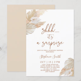 Shhh Surprise Pampas Grass Shower Inbjudningar