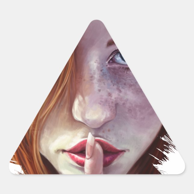 Shhh Triangelformat Klistermärke (Framsida)