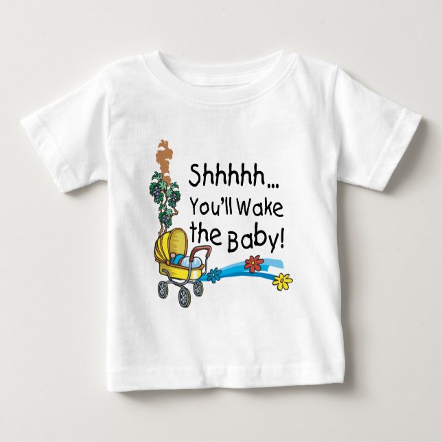 Shhh Wake Baby T-shirt (Framsida)
