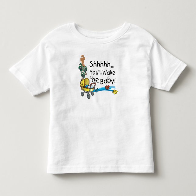 Shhh Wake Baby Tee Shirt (Framsida)