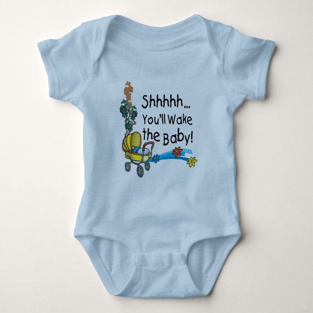 Shhh Wake Baby Tee Shirt (Framsida)