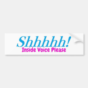 Shhhh! Insida uttrycker behar! Bildekal