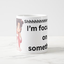 'Shhhhhh.... Jag fokuserar' Anime-Style Studie Mug Jumbo Mugg
