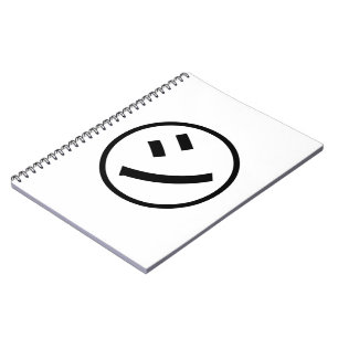 ㋛ Shi Kana Katakana Smiling Emoji / Emoticon Anteckningsbok