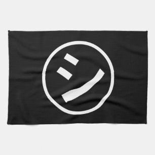 ㋛ Shi Kana Katakana Smiling Emoji / Emoticon Kökshandduk