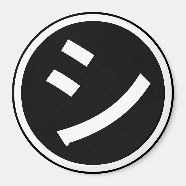 ㋛ Shi Kana Katakana Smiling Emoji / Emoticon Magnet (Framsidan)
