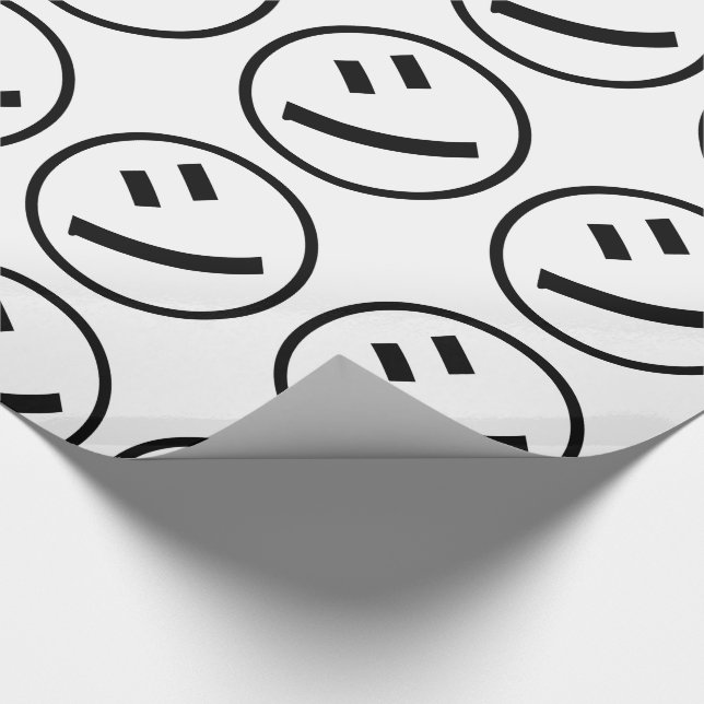 ㋛ Shi Kana Katakana Smiling Emoji / Emoticon Presentpapper (Hörn)