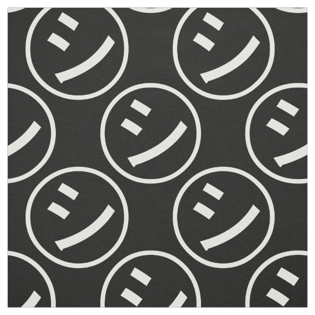 ㋛ Shi Kana Katakana Smiling Emoji / Emoticon Tyg (Provkarta)