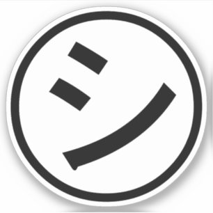 ㋛Shi Kana Katakana som ler Emoji/emoticonen Klistermärken