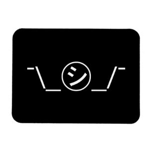 Shi Kana Shrug Emoticon ¯\_ ㋛_/ japanska Kaomoji Magnet
