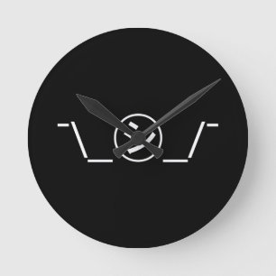 Shi Kana Shrug Emoticon ¯\_ ㋛_/ japanska Kaomoji Rund Klocka