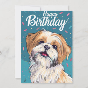 Shi Tzu Birthday Julkort