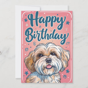 Shi Tzu Birthday Julkort