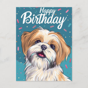 Shi Tzu födelsedag Vykort