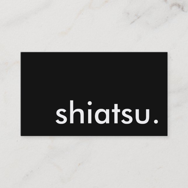 shiatsu. (anpassadet färg) visitkort (Framsida)