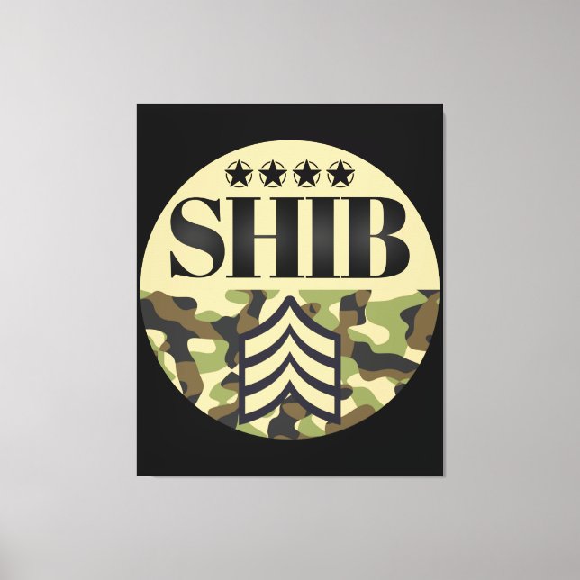 Shib Army General Wall Art Canvastryck (Framsida)