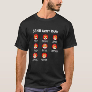 Shib Inu Army Ranks Token Crypto, Shib Inu Hodler T Shirt