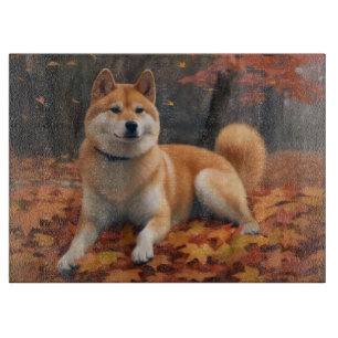 Shib Inu i Höst löv Fall Inspire