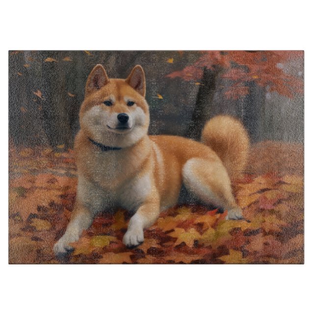 Shib Inu i Höst löv Fall Inspire (Framsidan)