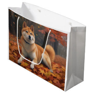 Shib Inu i Höst löv Fall Inspire