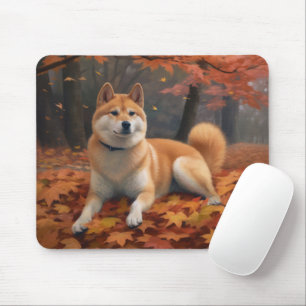 Shib Inu i Höst löv Fall Inspire Musmatta