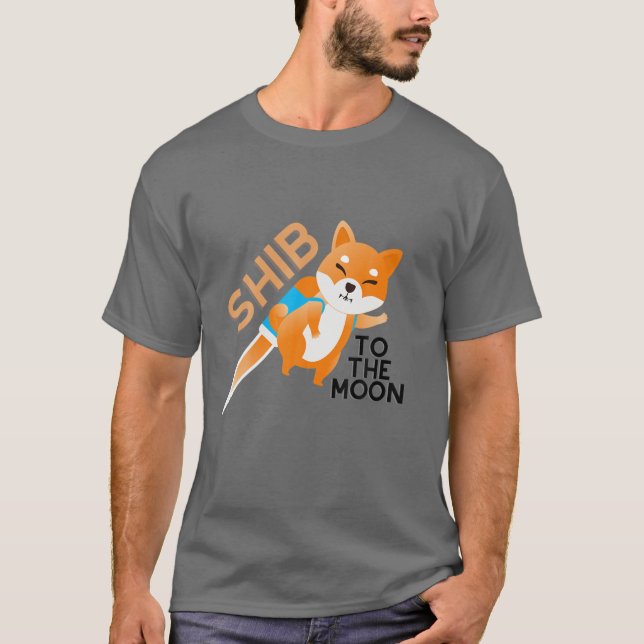 Shib to Måne: Shiba Inu Coin Shiba Token Shiba T Shirt (Framsida)