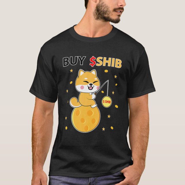 Shib Token Coin Crypto Buy Shib Shiba Inu Meme Cur T Shirt (Framsida)