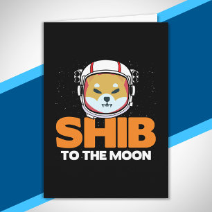 Shib Token Shiba Inu Crypto Meme Coin Måne Hund Kort