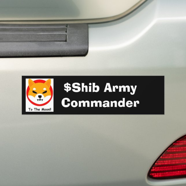 SHIBA ARMY: Befälhavare för Bumper Sticker Bildekal (På Bil)