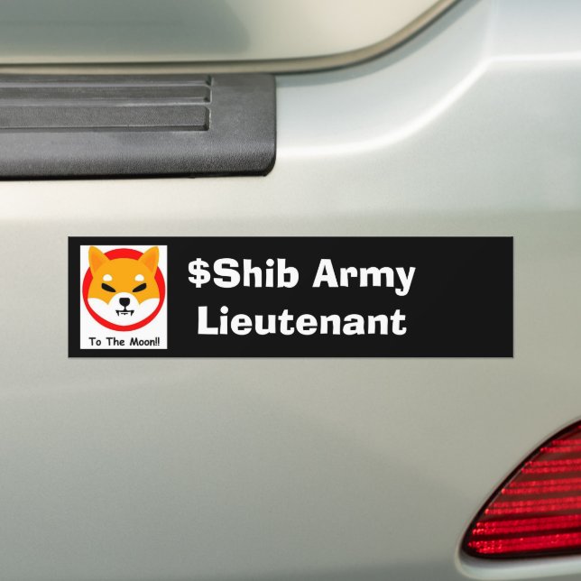 SHIBA ARMY: Löjtnant Bumper Sticker Bildekal (På Bil)