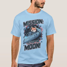 Shiba Astronaut Pixel Art - Uppdrag till Måne T Shirt