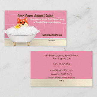 Shiba Badtema Husdjur Spa Visitkort