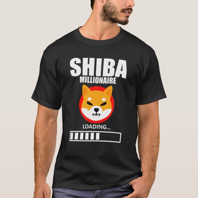Shiba Coin Cryptocurrency Shiba Crypto Millionaire T Shirt (Framsida)