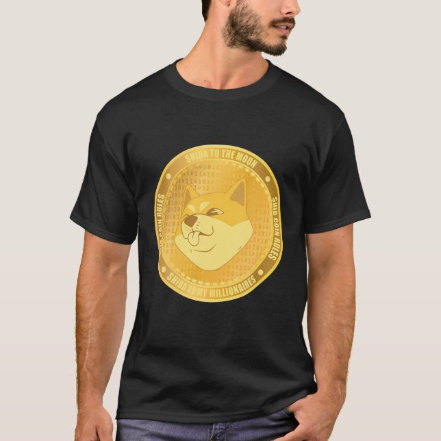 Shiba Coin Millionaire Crypto HODL Shiba Inu Coin T Shirt (Framsida)