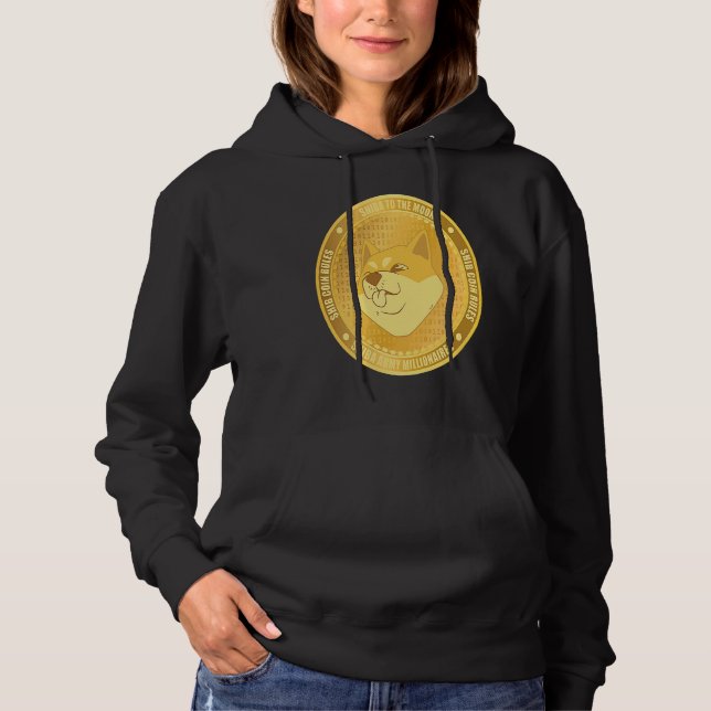 Shiba Coin Millionaire Crypto HODL Shiba Inu Coin T Shirt (Framsida)