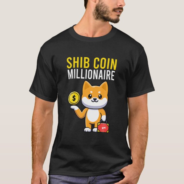 Shiba Coin the Millionaire Loading Token Coin Shib T Shirt (Framsida)