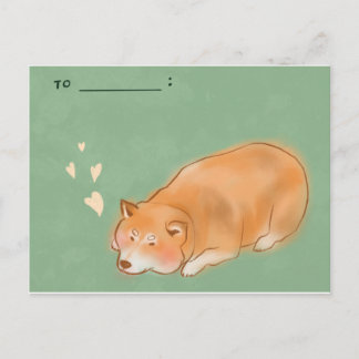 Shiba hund #1 vykort